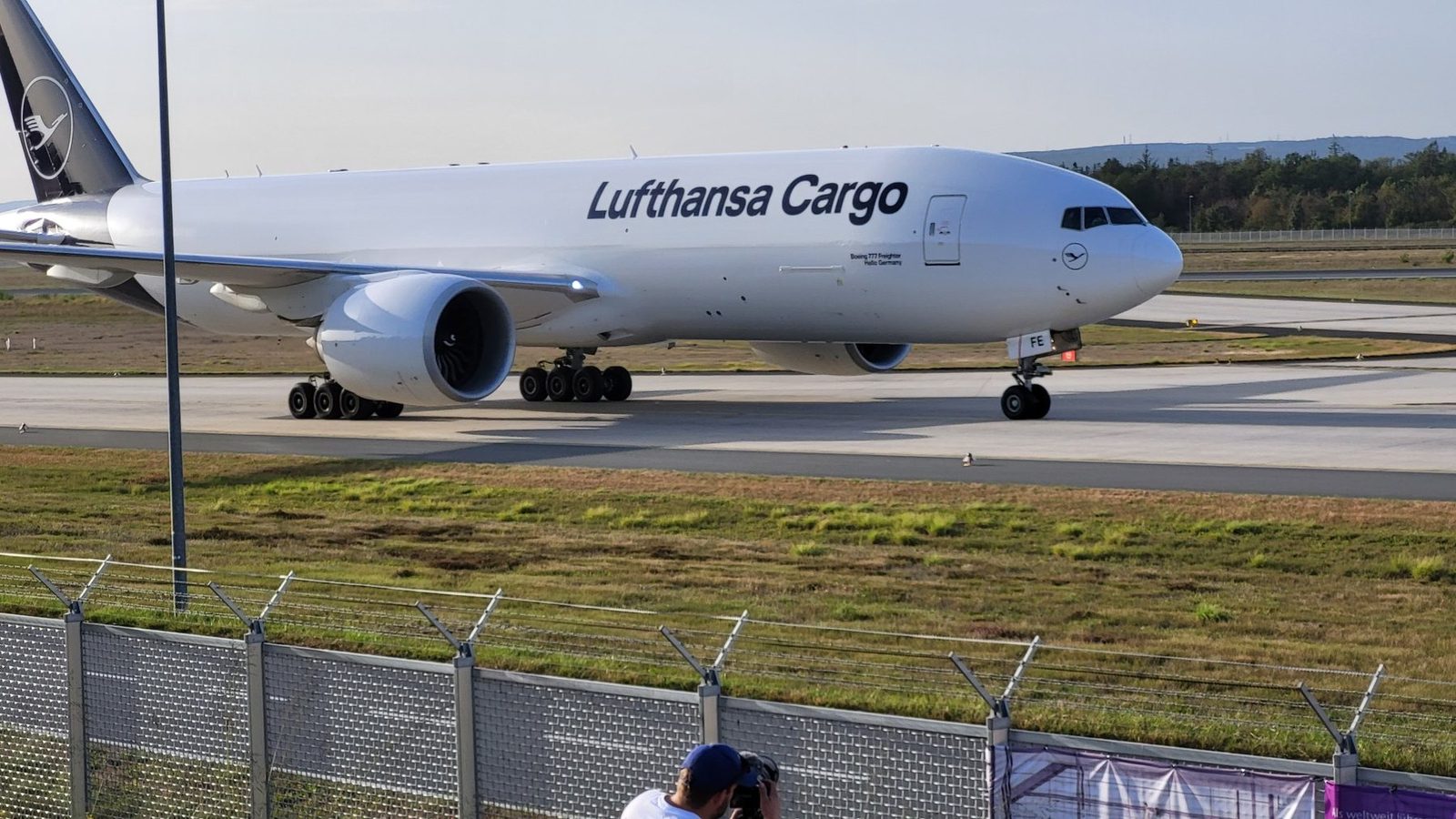 Lufthansa Cargo aircraft at Frankfurt Airport