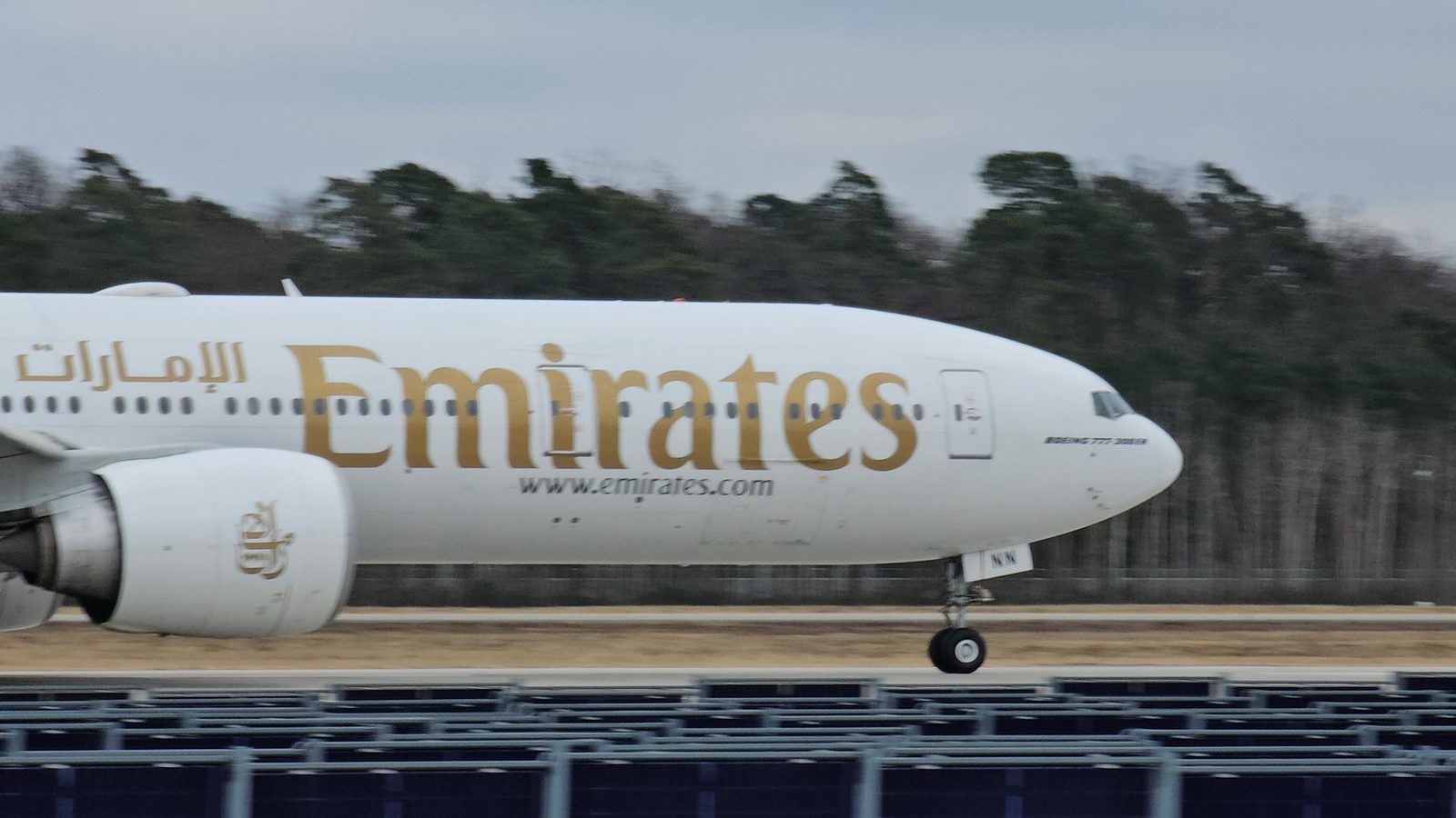 Emirates Boeing 777 at Frankfurt Airport