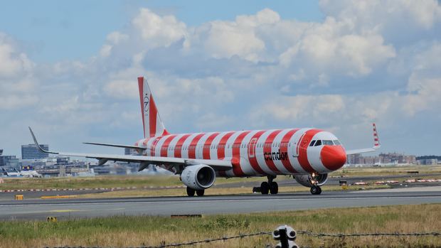 Condor Airbus A321 Red Passion Livery at Frankfurt Airport