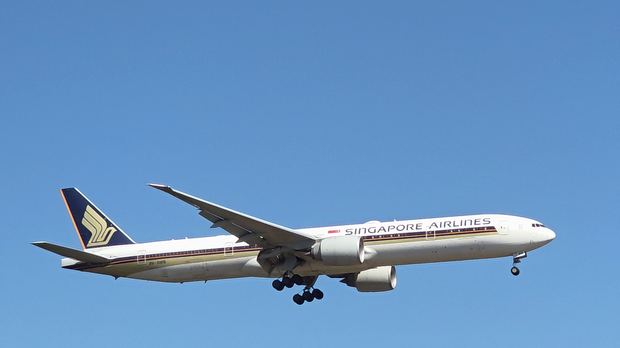 Singapore Airlines Boeing 777 at Frankfurt Airport
