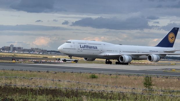 Lufthansa Boeing 747-8 at Frankfurt Airport