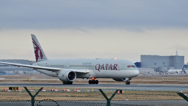 Qatar Airways Boeing 787 Dreamliner at Frankfurt Airport